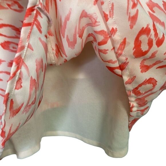 CAbi coral leopard print tank top adjustable straps lined small chiffon - Picture 4 of 8